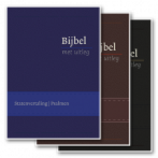 Bijbel met uitleg, middel, zwart, kleursnee